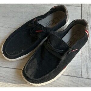 Hey Dude Women Wendy Black Leopard Shoes Size 8